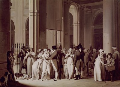 The Galleries of the Palais Royal, Paris, 1809 by Louis Leopold Boilly